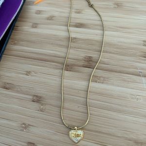 Dior Heart Rhinestone Pendant Necklace